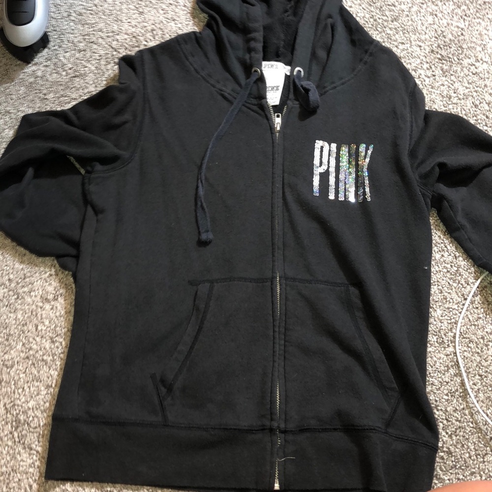 New York Love Pink zip up hoodie